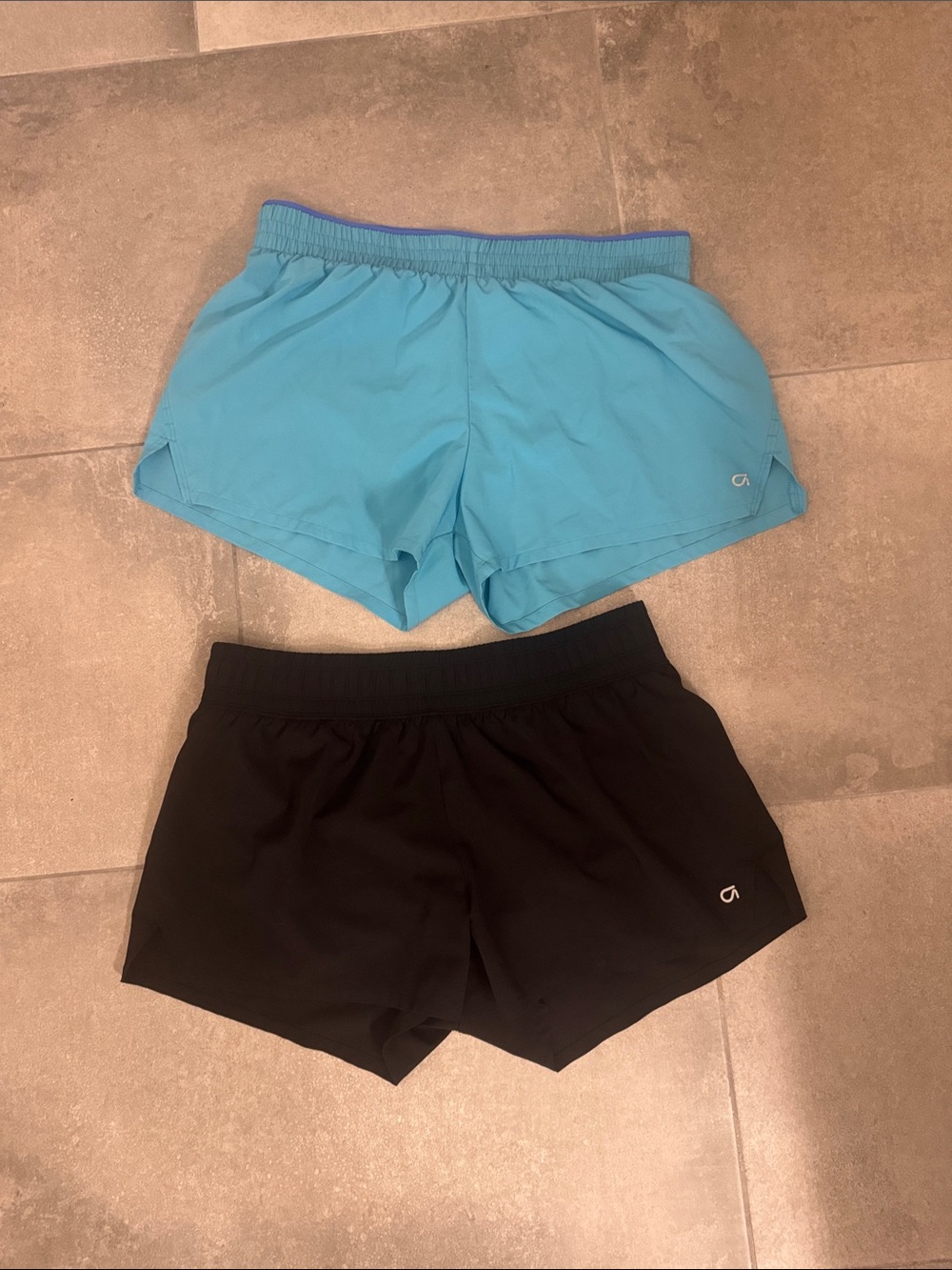 GapFit Women's Athletic Running Shorts - Blue & Black